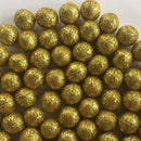 gold felt glitter balls