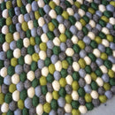 Moss Green Felt Ball Rug