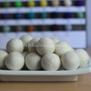 Felt Ball White 1 CM, 2 CM, 2.5 CM, 3 CM, 4 CM Colour 41 - Felt Ball Rug Australia - 1