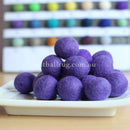 Felt Ball Purple 1 CM, 2 CM, 2.5 CM, 3 CM, 4 CM Colour 43 - Felt Ball Rug Australia - 1