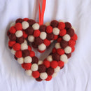 Felt Ball Love Wreath