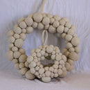 Felt Christmas Wreath White