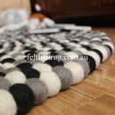 Monochrome Felt Ball Rug - Felt Ball Rug Australia - 4