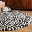 Monochrome Felt Ball Rug - Felt Ball Rug Australia - 1