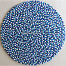 Bondi Blue Felt Ball Rug - Felt Ball Rug Australia - 2