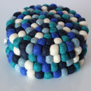 Blue Felt Ball Trivet