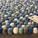 Blueberry Bliss Felt Ball Rug