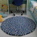 Bondi Blue Felt Ball Rug