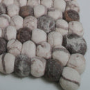 Brown Pebble Felt Ball Rug