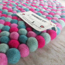 Candy Crush Felt Ball Rug