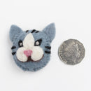 felt animal head cat