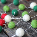 Felt Ball Christmas Garland - Felt Ball Rug Australia - 1