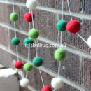 Felt Ball Christmas Garland - Felt Ball Rug Australia - 3