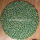 Garden Green Felt Ball Rug - Felt Ball Rug Australia - 2