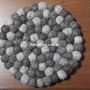 Natural Felt Ball Trivet - Felt Ball Rug Australia - 2