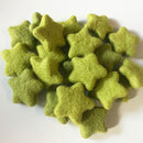 Felt Stars Bright Green