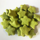 Felt Stars Bright Green