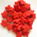 Felt Stars Crimson Red