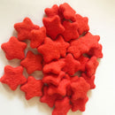 Felt Stars Crimson Red