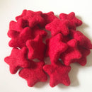 Felt Stars Bright Red