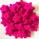 Felt Stars Bright Pink