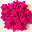 Felt Stars Bright Pink