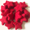 Felt Stars Bright Red