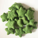 felt stars lime green