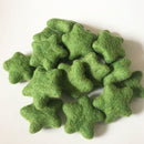 felt stars lime green