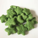 felt stars lime green