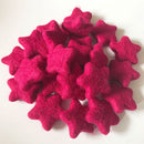 Felt Stars Rose Red