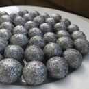 silver glitter felt balls