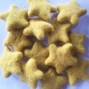 felt stars mustard yellow