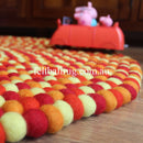 Golden Felt Ball Rug - Felt Ball Rug Australia - 3