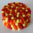 Golden Felt Ball Trivet