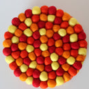 Golden Felt Ball Trivet