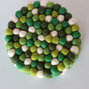 Green Felt Ball Trivet