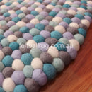 Blue Lagoon Felt Ball Rug - Felt Ball Rug Australia - 4