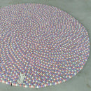 nursery rug lavender felt ball rug