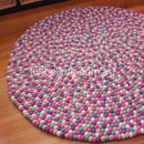 Mint Felt Ball Rug - Felt Ball Rug Australia - 1