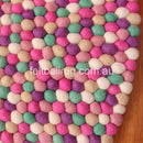 Mint Felt Ball Rug - Felt Ball Rug Australia - 3