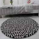 Monochrome Felt Ball Rug