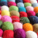 Multicolored Rectangle Felt Ball Rug - Felt Ball Rug Australia - 2