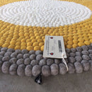 Mustard Dream Felt Ball Rug