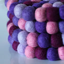 Purple Felt Ball Trivet