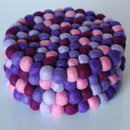 Purple Felt Ball Trivet