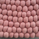 Pastel Pink Felt Ball Rug