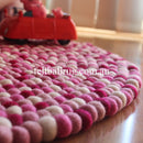 Pretty Pink Felt Ball Rug - Felt Ball Rug Australia - 1