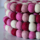 Pink Felt Ball Trivet