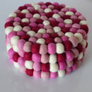 Pink Felt Ball Trivet